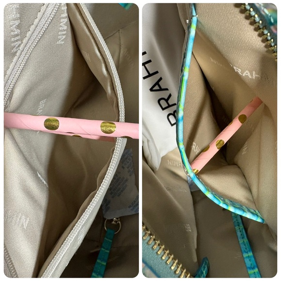 Brahmin NWT Hillary - Cotton Candy Ombré - 2 Perfect EYES both sides! - Picture 11 of 14